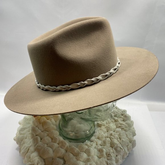 Jamie Slye Tan Finn Stiff Brim Hat Medium New with Tags